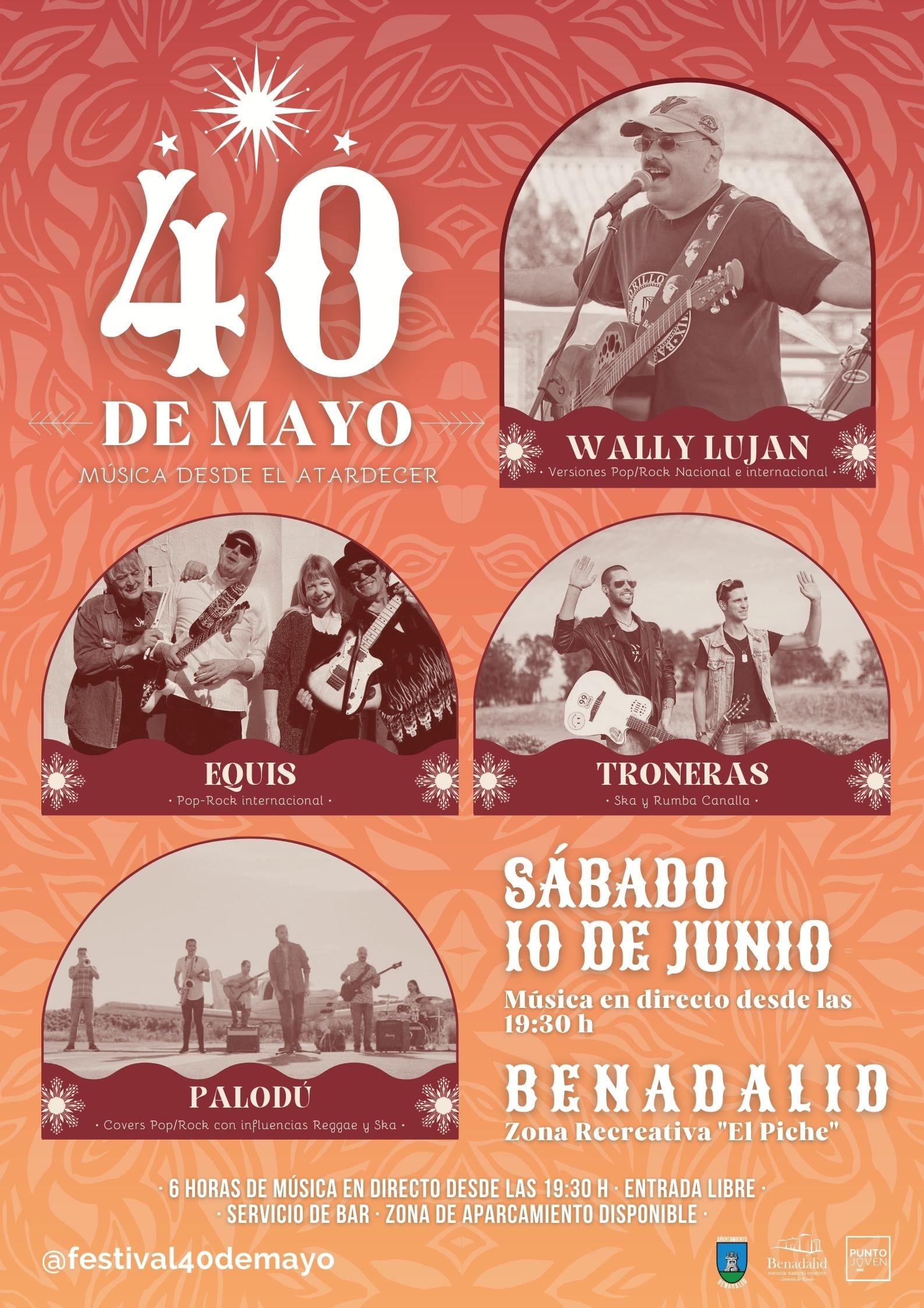 BENADALID PRESENTA EL FESTIVAL ’40 DE MAYO, MÚSICA DESDE EL ATARDECER’